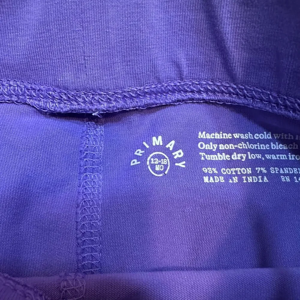 Primary Purple Leggings sz 12-18 months